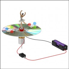 전동 자이로 팽이 CD 위의 발레리나(일반형/LED형)