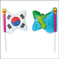 태극기와 한국지도 풍선 그리기