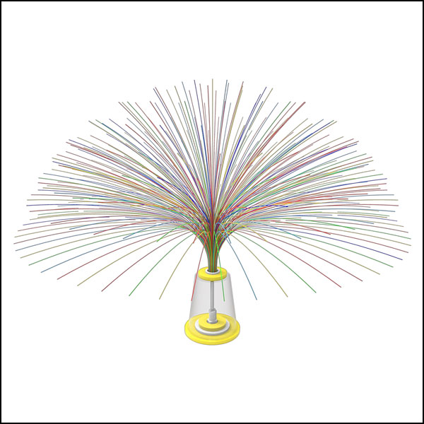 뉴 LED 무지개 광섬유 꽃 만들기(1인용/5인용)