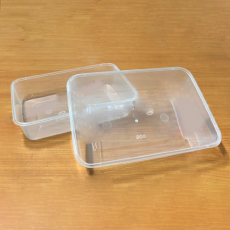 투명사각플라스틱그릇(2개)