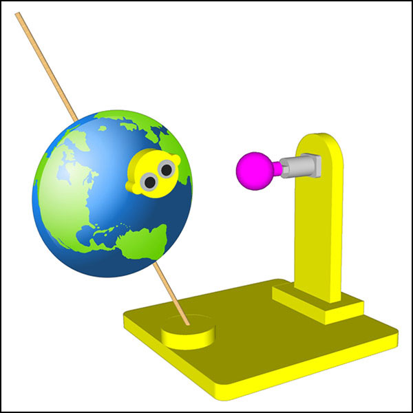 뉴 지구의 자전 모형(낮과 밤의 원리) 만들기-1인용/5인용