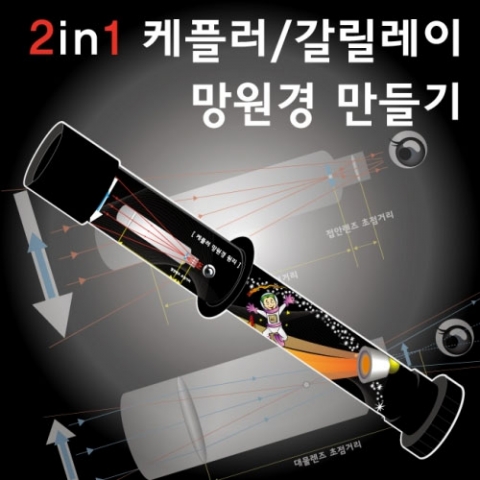 2in1 케플러 갈릴레이 망원경만들기