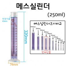 유리 메스실린더(눈금실린더)-250mL