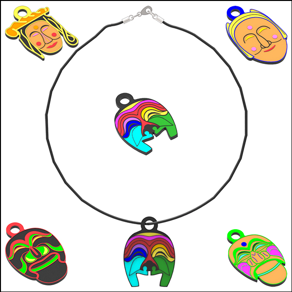전통 탈 목걸이 만들기(5종류 개별, 세트)